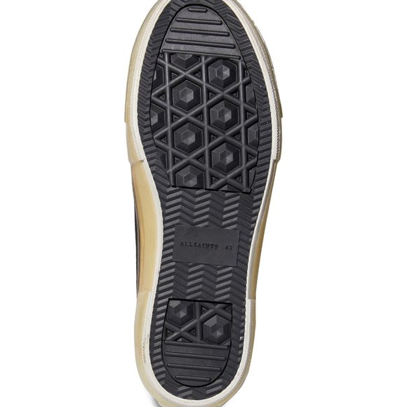 ALLSAINTS Jaxon Black Canvas Low Top Men's Sneakers - Picture 6 of 6